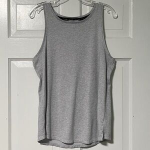 Nicole Miller New York soft heather gray knit sleeveless scoop neck tank top